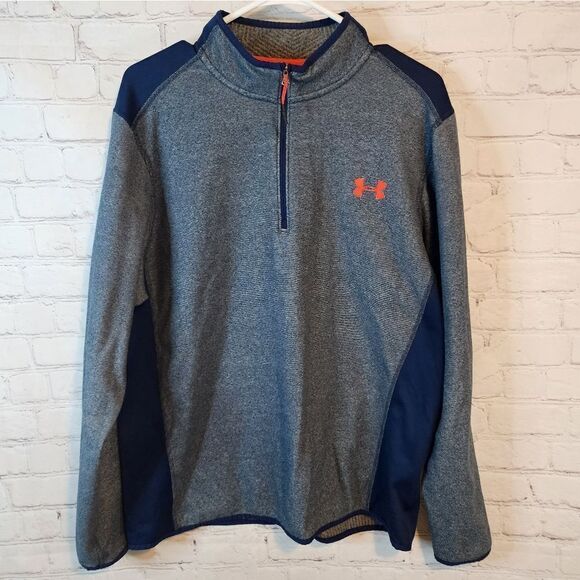 Men's Under Armour "Loose" coldgear zip-up fleece sweater, size Large - Picture 1 of 3